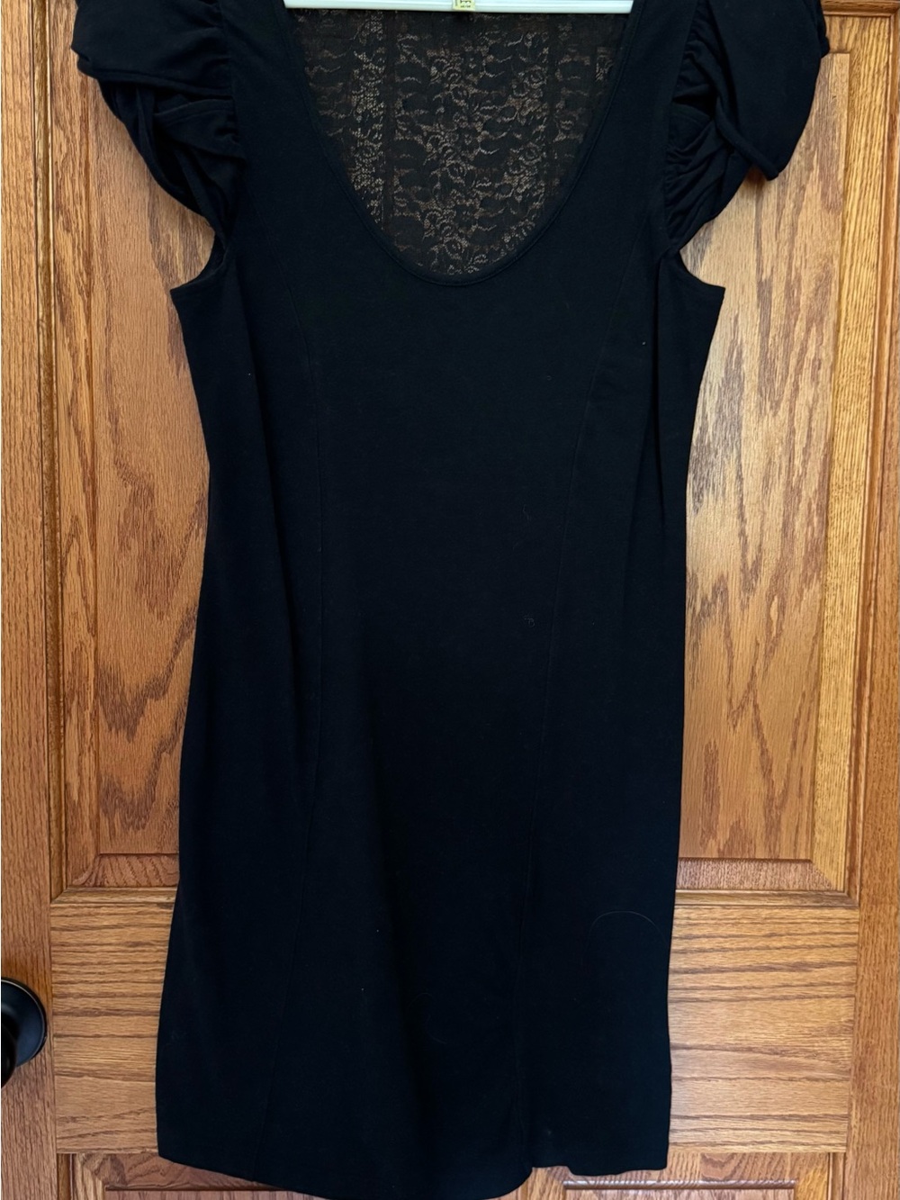 Free People Black Lace Dress with Scoop Neck